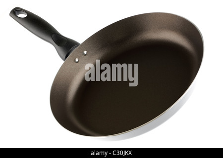 25 centimeter aluminum non stick frying pan Stock Photo