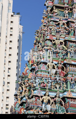 Sri Srinivasa Perumal Temple on Serangoon Road in Little India. Singapore, South-East Asia, Asia Stock Photo