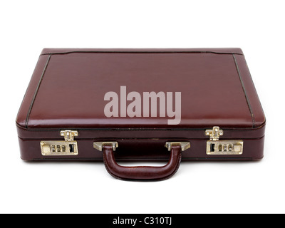 Black And Brown Briefcase With Locks Stock Photo