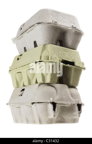 Stack of Egg Cartons Stock Photo