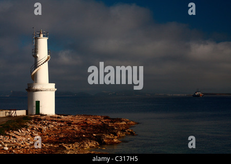 La Savina port lighthouse Formentera Ibiza view sunny mediterranean day