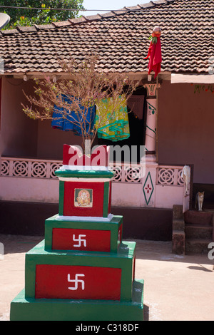 Arpora Hindu temple Stock Photo