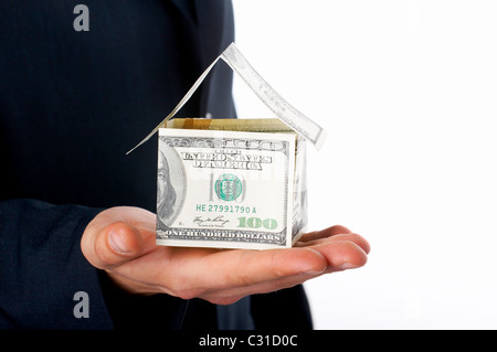 The house money in human hands Stock Photo