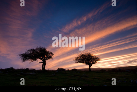 Sunset over Dartmoor Devon Stock Photo