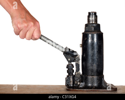 hydraulic bottle jack Stock Photo - Alamy