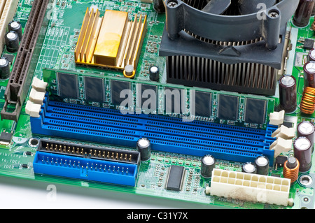 computer motherboard Stock Photo