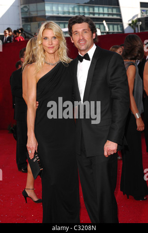 Jill Fink and Patrick Dempsey 60th Annual Primetime Emmy Awards held at Nokia Theatre   Arrivals Los Angeles, California - Stock Photo