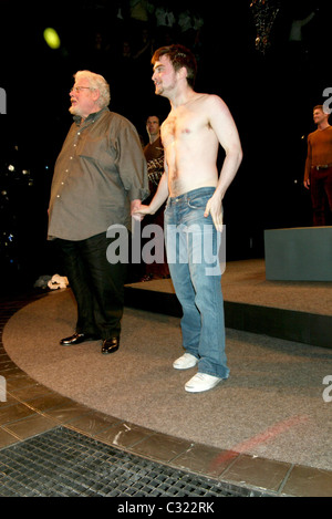 Richard Griffiths and Daniel Radcliffe at the curtain call for the Broadway revivial of 'Equus' at Broadhurst Theatre New York Stock Photo