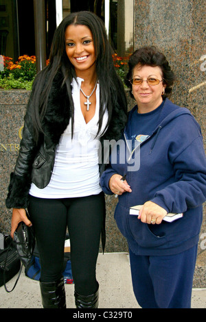 Claudia Jordan from 'Deal or No Deal' outside her Manhattan hotel New York City, USA - 03.10.08 Ray Filmano / Stock Photo