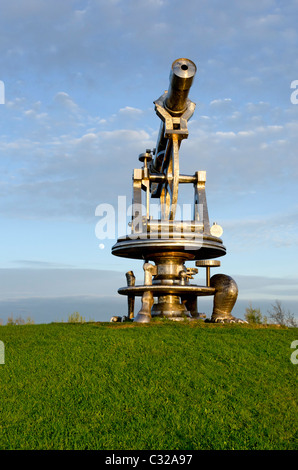 Terris Novalis  By Tony Cragg. One of two sculptures standing near what was once the location of the Consett steel works. Stock Photo