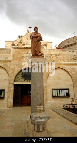 Bethlehem, Israel - Statue of St.  Jerome Stock Photo