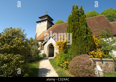 St Andrew's Church Meonstoke Meon Valley Hampshire UK Stock Photo