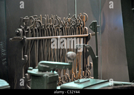 blacksmith tools in a forge reconstructed at a railway musuem Stock Photo