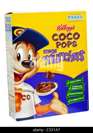 Box of Coco Pops Mega Munchers Breakfast Cereal Stock Photo