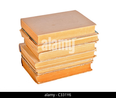 Old books isolated Stock Photo