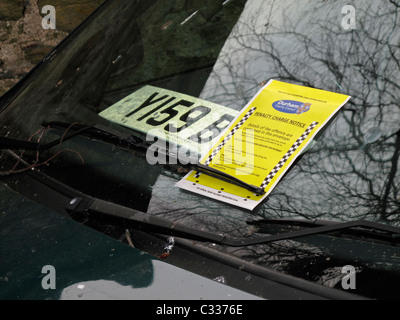 Penalty charge notice - parking fine Stock Photo