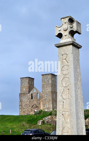 Reculver Towers 3 miles east of Herne Bay. Stock Photo
