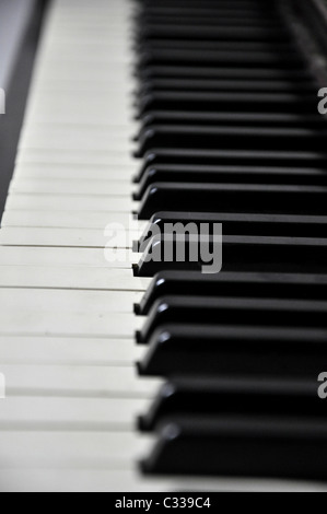A key board from a old church piano Stock Photo