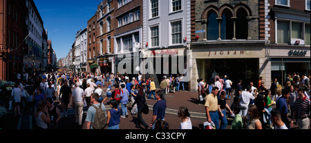 Dublin,Co Dublin,Ireland;Street Scene Of Grafton Street Stock Photo