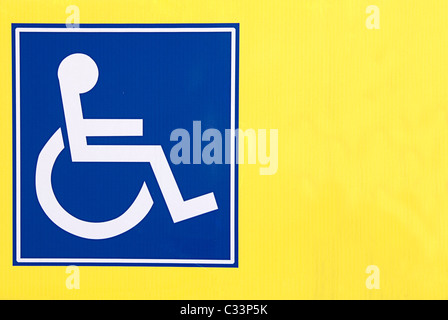 disabled people sign Stock Photo