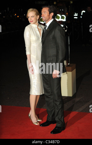 Nicole Kidman and Hugh Jackman The UK Premiere of 'Australia' held at the Odeon Leicester Square - Arrivals London, England - Stock Photo