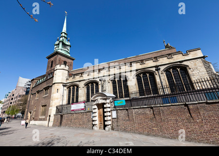 All Hallows-by-the-Tower, Tower Hill, London, England, UK Stock Photo