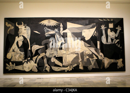 The famous Guernica, by Pablo Picasso, at the Reina Sofia museum, in ...