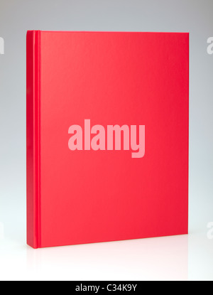 Red book with plain hardcover, for design layout Stock Photo