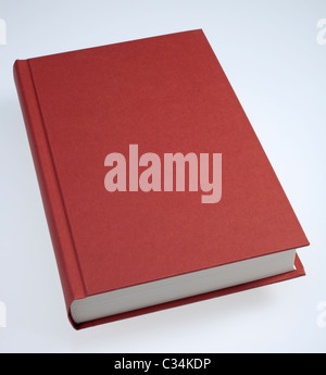 Red book with hardcover, plain Stock Photo