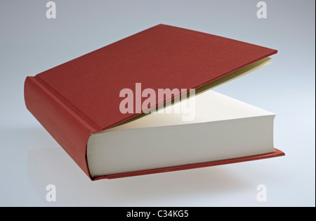 Red book with hard cover, plain, for design layout Stock Photo
