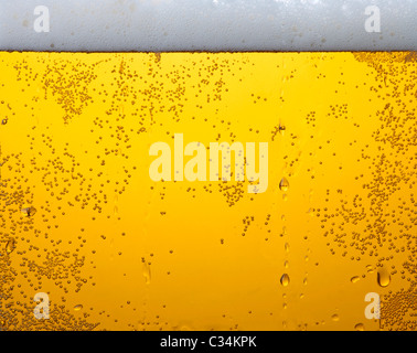 Light beer in glass texture Stock Photo