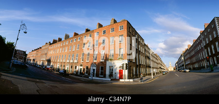 Merrion Square & Mount Street, Dublin, Co Dublin, Ireland, Georgian Streets Stock Photo