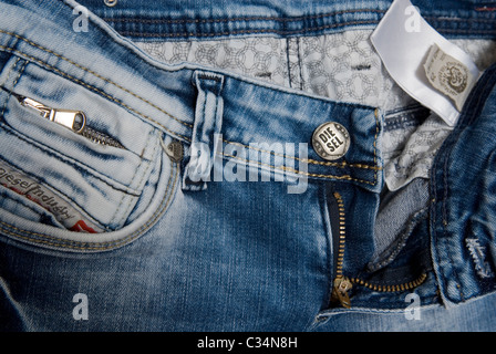 Front view of ladies jeans Stock Photo