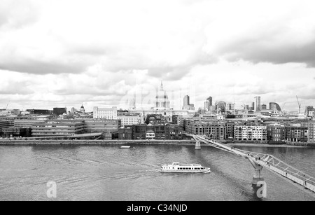 Wide angle view of Saint Paul's Cathedral in the City of London, UK Stock Photo