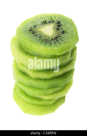 Stack of Kiwi Fruit Slices Stock Photo