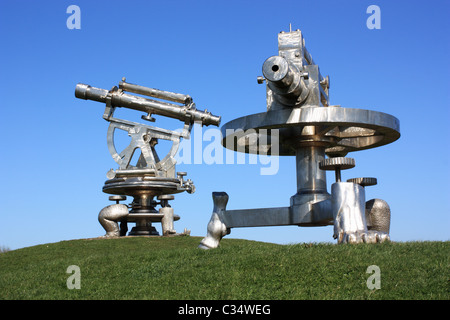 Terris Novalis by Tony Cragg on the C2C cycle route at Consett, north east England, UK Stock Photo