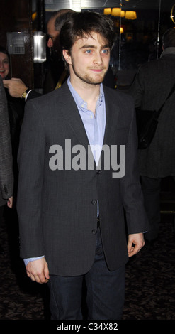 Daniel Radcliffe receives his portrait celebrating his performance in 'Equus' on Broadway at Sardi's New York City, USA - Stock Photo