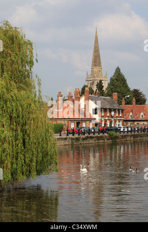 The Old Anchor Inn on the river Thames, Abingdon, Oxfordshire, England. UK Stock Photo