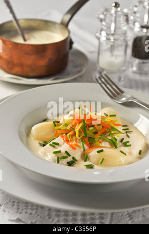 Waterzooi. Fish stew. Flanders Belgium Stock Photo