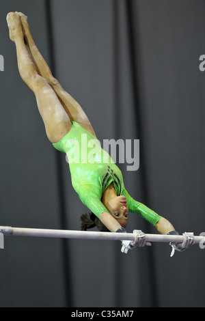 16.04.2011 Glasgow World Cup Gymnastics.Kelvin Hall Glasgow. Jessica Lopez (VEN) in action Stock Photo