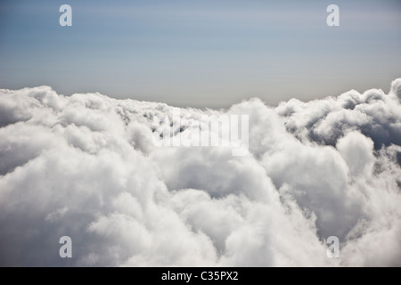 Aerial of clouds, Iceland Stock Photo