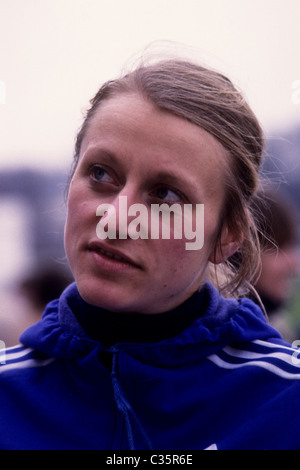 Grete Waitz (NOR) at the 1985 New York City Marathon Stock Photo