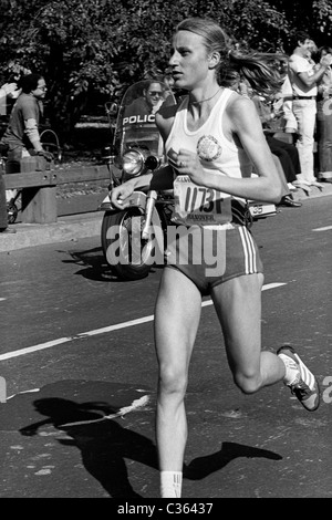 Grete Waitz (NOR) at the 1978 New York City Marathon Stock Photo