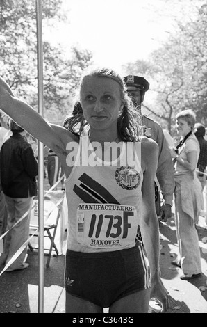 Grete Waitz (NOR) at the 1978 New York City Marathon Stock Photo