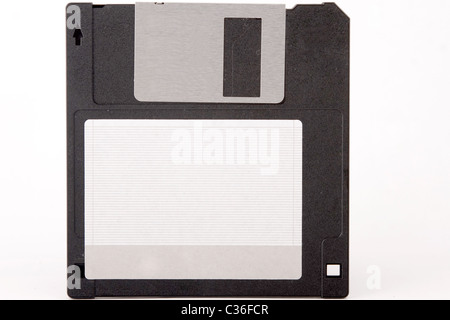 front view of obsolete floppy disk on white background Stock Photo