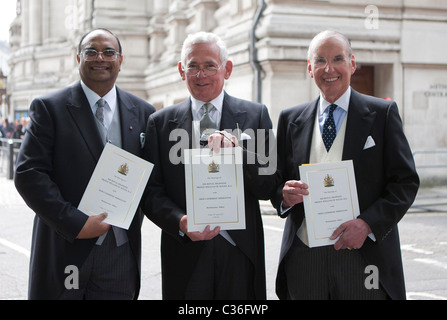 The Wedding of Prince William and Catherine Middleton. 29th April 2011. Paul Sabathy and two other Lord Lieutenants after the Stock Photo
