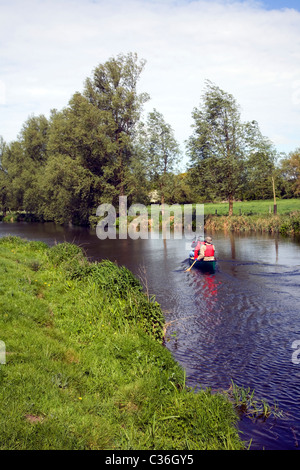 Canoeing River Stour Dedham Vale Essex Suffolk border England Stock ...