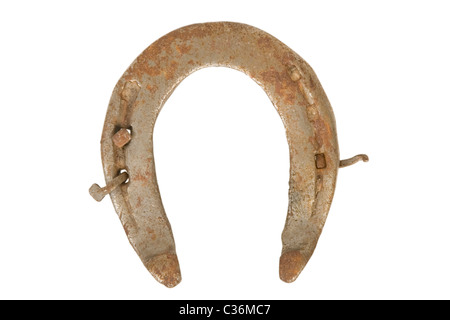 vintage horseshoe, lucky talisman symbol on white background Stock Photo