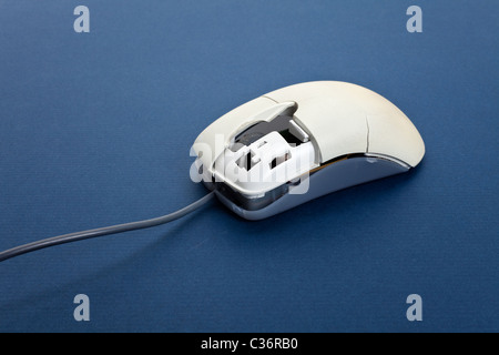 Broken computer mouse close up Stock Photo