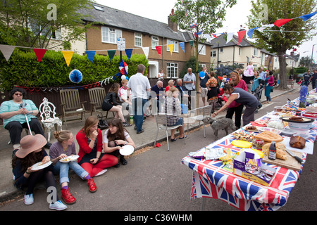 Royal Wedding Street Party celebrating the wedding of Prince William and Kate Middleton, London, UK. Photo:Jeff Gilbert Stock Photo